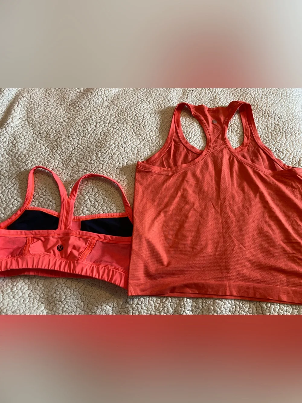 Lululemon sports bra and tank top